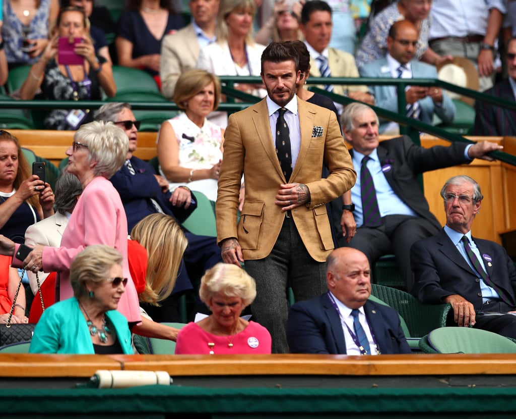 David Beckham and Claire Foy With Their Moms at Wimbledon