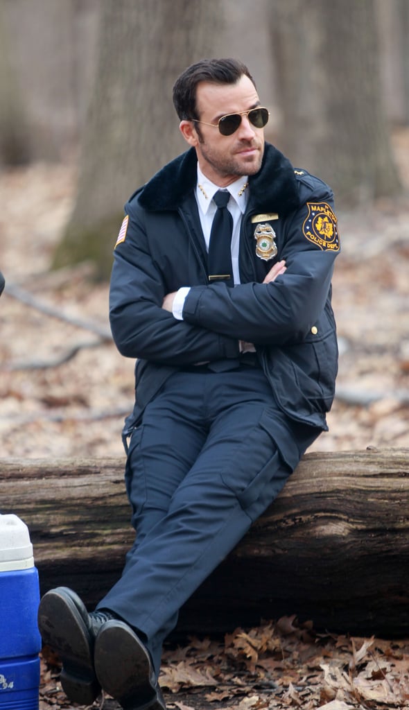 On Tuesday, Justin Theroux filmed scenes for The Leftovers in NYC.