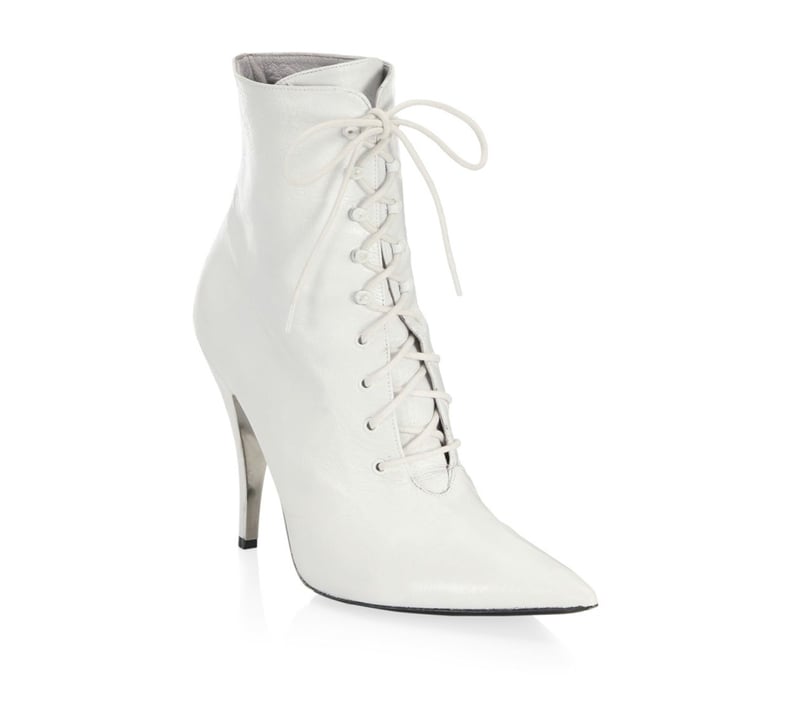 Calvin Klein Rosemarie Leather Lace-Up Ankle Boots