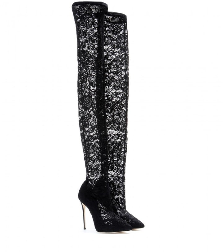 Dolce & Gabbana Lace Over the Knee Boots ($1,195) | Fall Boot Trends