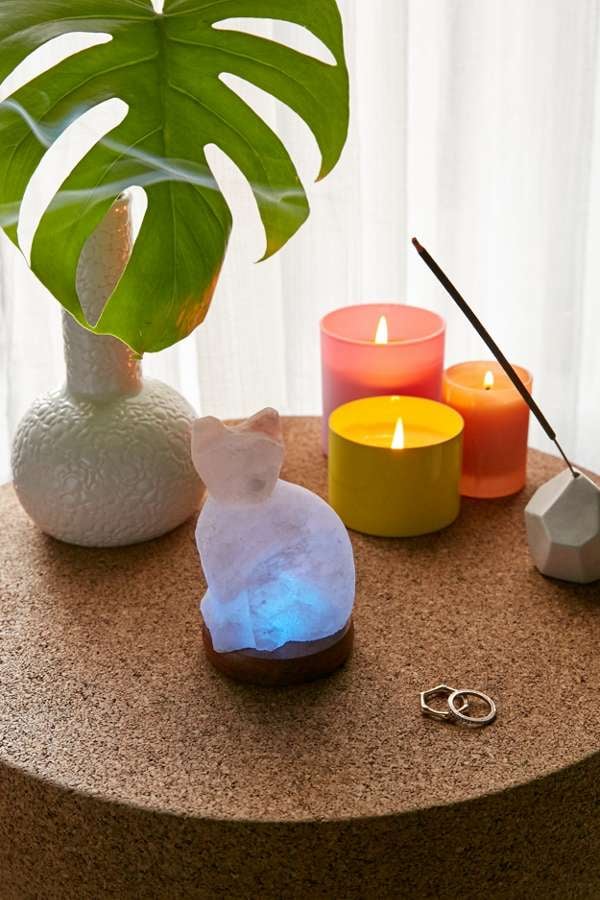 Mini ColorChanging USB Cat Himalayan Salt Lamp Gifts For People With