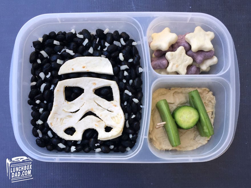Stormtrooper tortilla for build-your-own Dark Side burrito