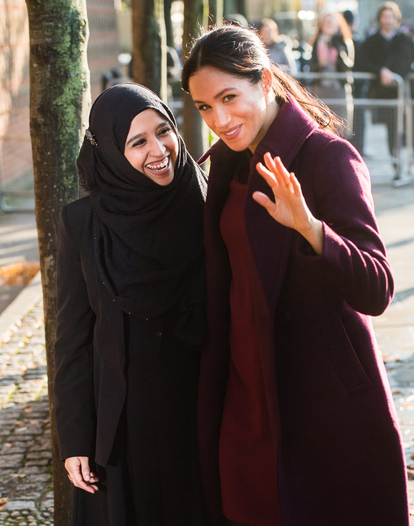 Meghan Markle's Burgundy Dress November 2018