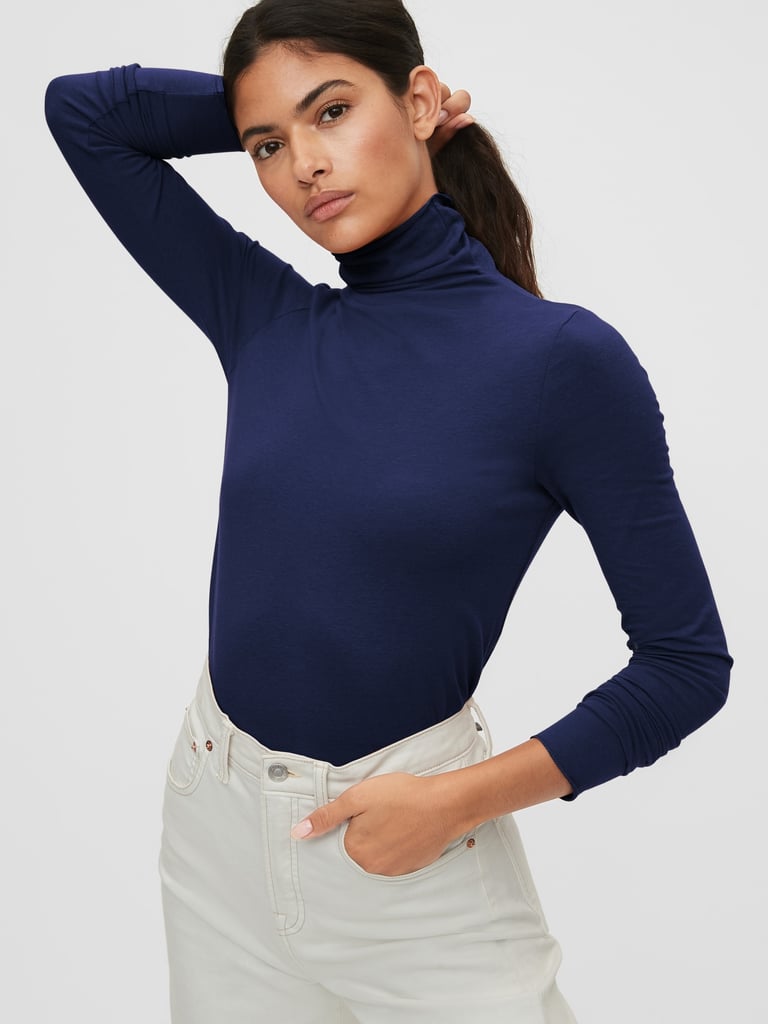 Fitted Funnel-Neck T-Shirt