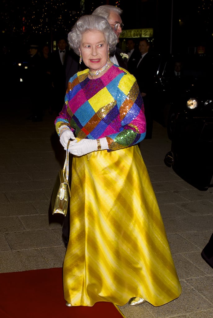 The Queen at the Royal Variety Performance in England in 1999