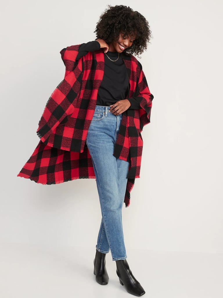 Old Navy Flannel Poncho Scarf
