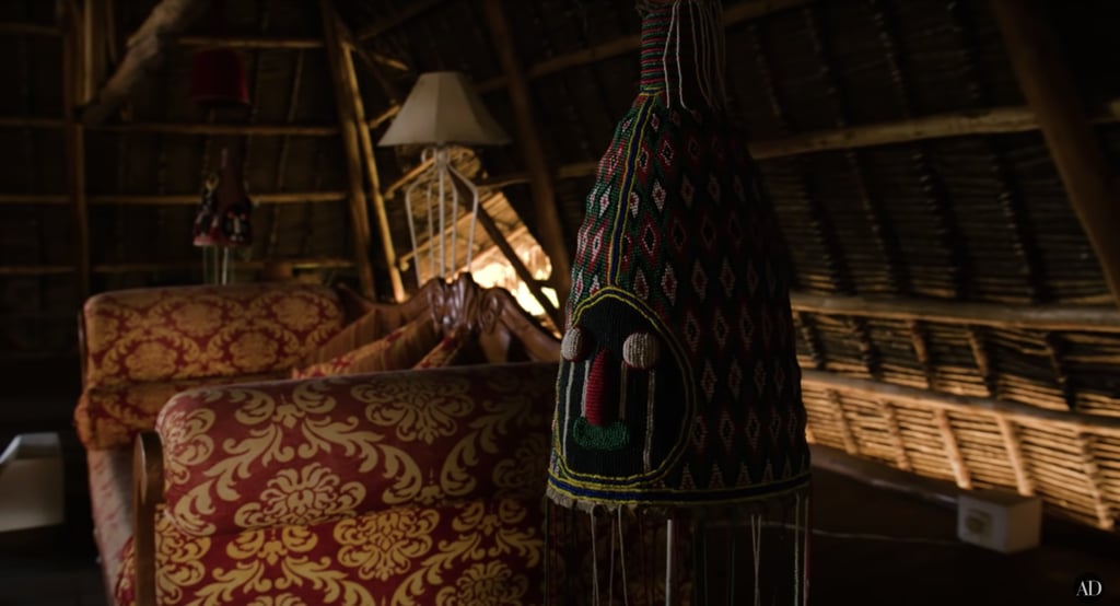 There is traditional African decor in every room.