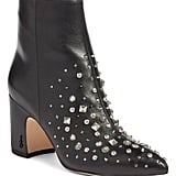 calvin klein esma patent leather lace up bootie