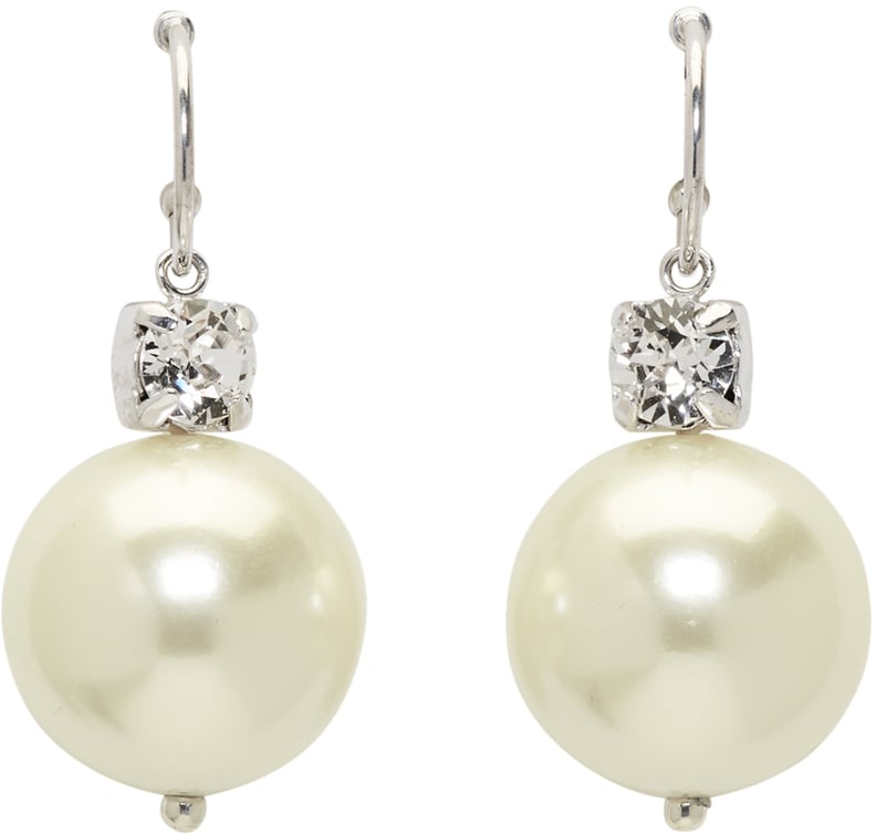 Simone Rocha Pearl & Diamond Drop Earrings