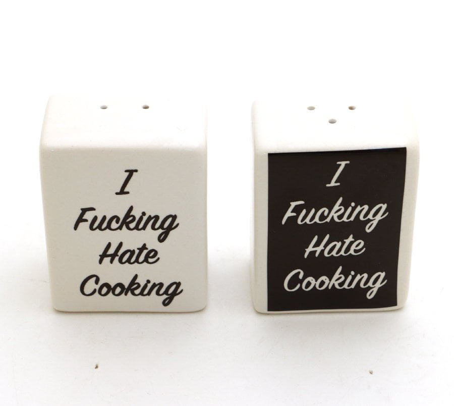 "I *Fcking Hate Cooking" Salt and Pepper Set