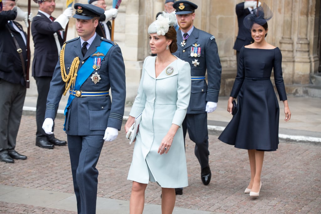 Meghan walked directly behind Kate during an official event in London.