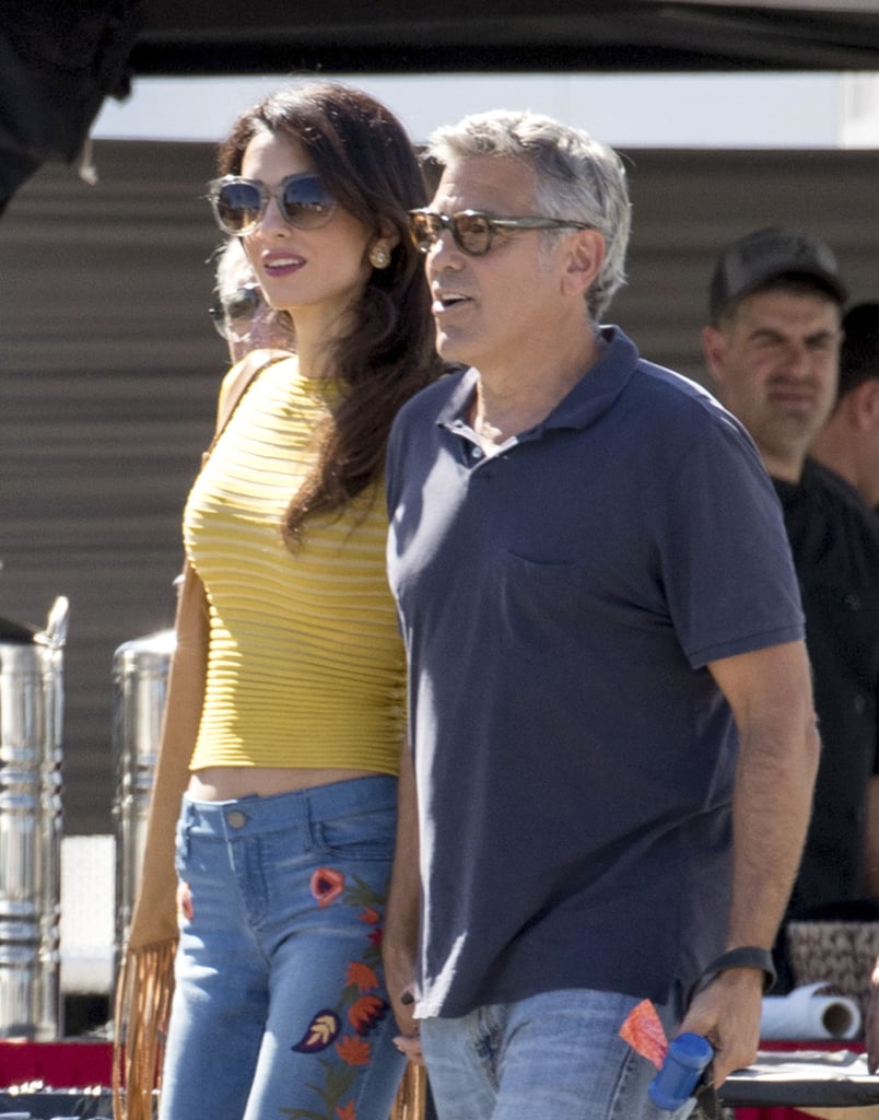 George and Amal Clooney Kissing in LA October 2016