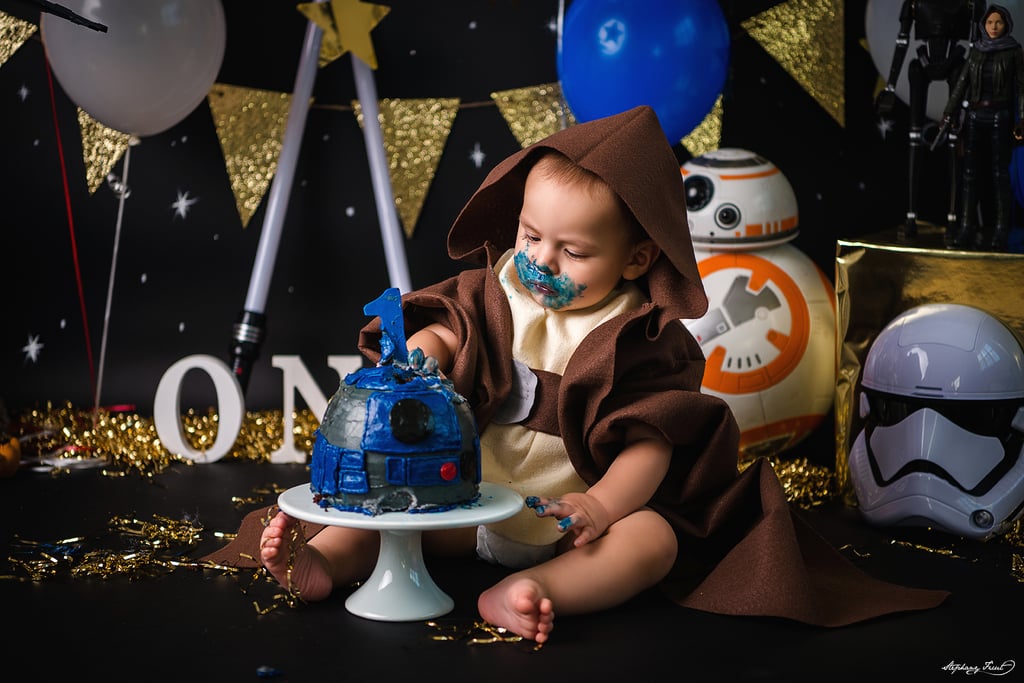 Star Wars R2-D2 Jedi First Birthday Cake Smash