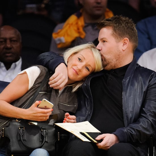 James Corden and Wife Julia Carey at Basketball Game