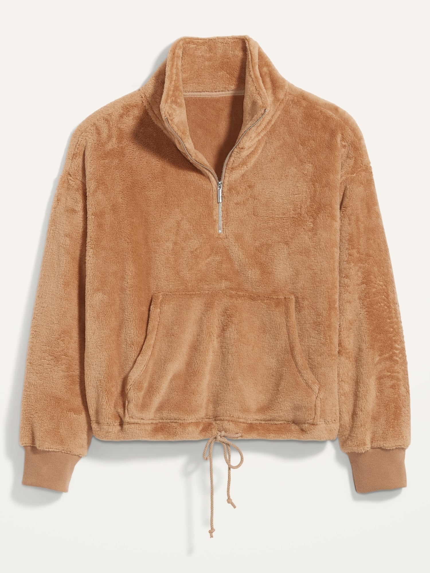 Fur half on sale zip pullover