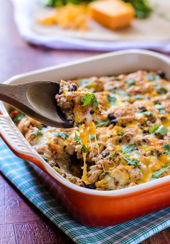 Cheesy Mexican Chicken Quinoa Casserole 20 Healthy Chicken