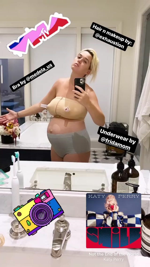 Katy Perry Anal Videos - Katy Perry Posts Selfie of Postpartum Body During MTV VMAs | POPSUGAR Family