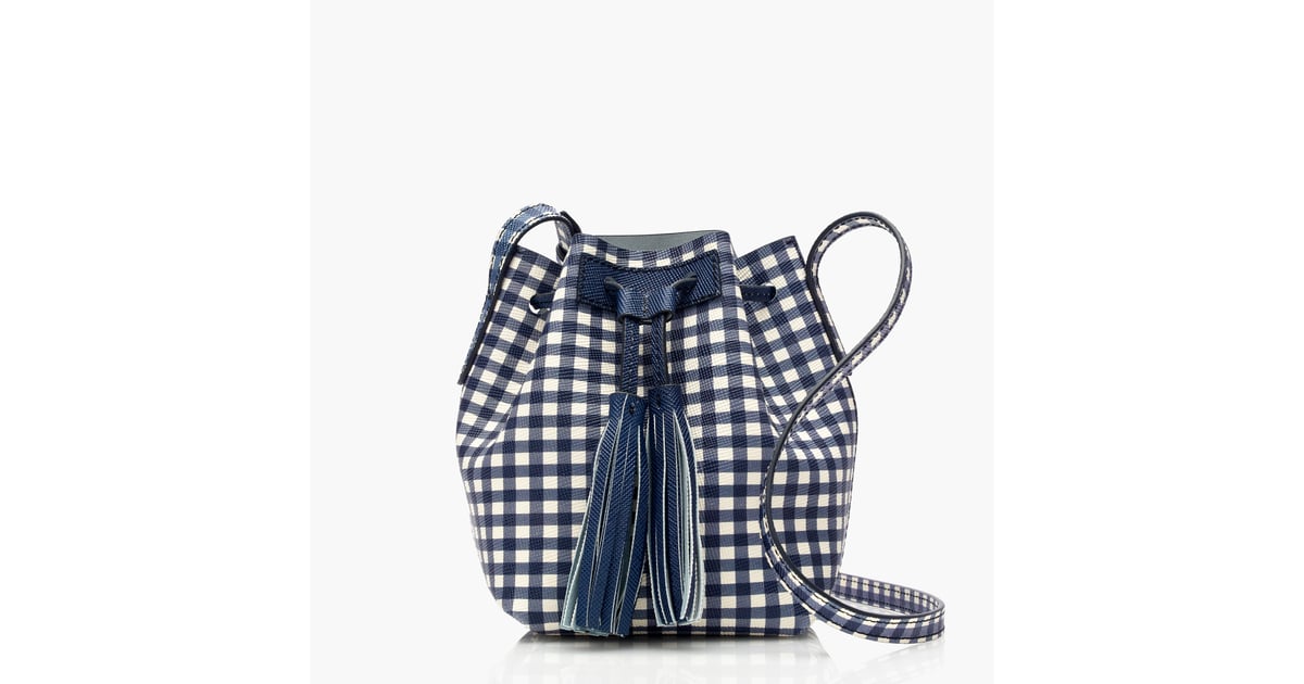 J. Crew Mini bucket bag in gingham (118) Best Bucket Bags POPSUGAR