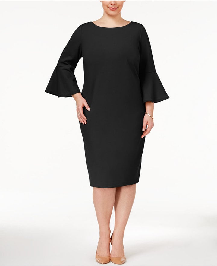 Calvin Klein Plus Size Bell-Sleeve Sheath Dress