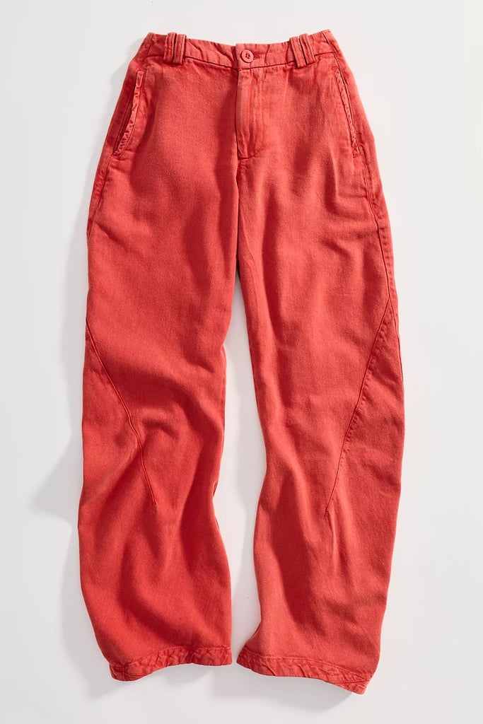 Free People Spotlight Washed Barrel Chino Trousers ($128)
Want to make any outfit pop effortlessly? These trousers are your answer. Pair with a black, white, or blue top and let the vibes do the talking — no over-the-top accessories required.