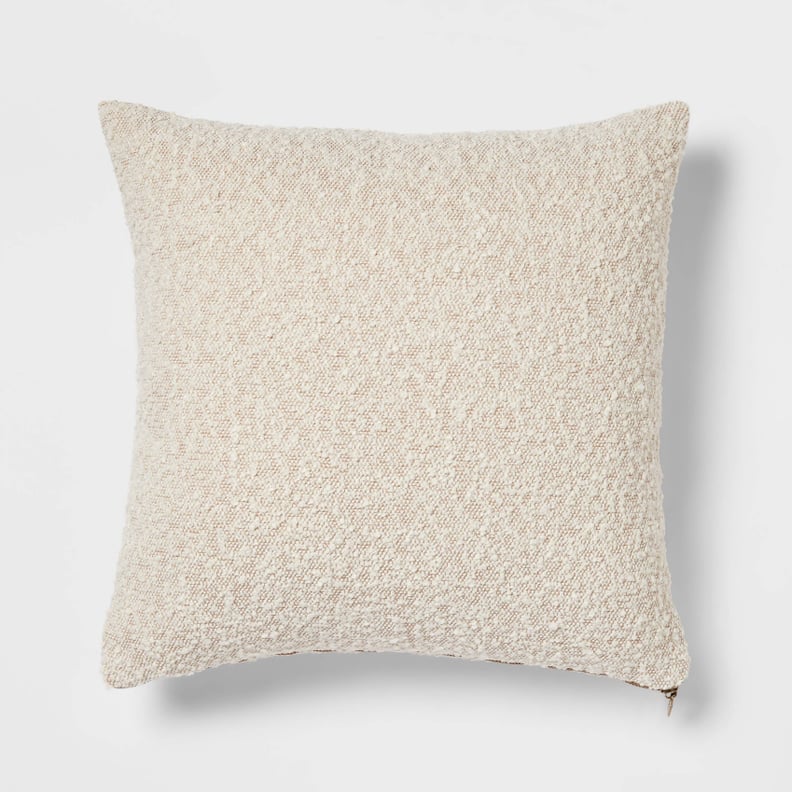 Textured Treatment: Threshold Woven Boucle Square Throw Pillow