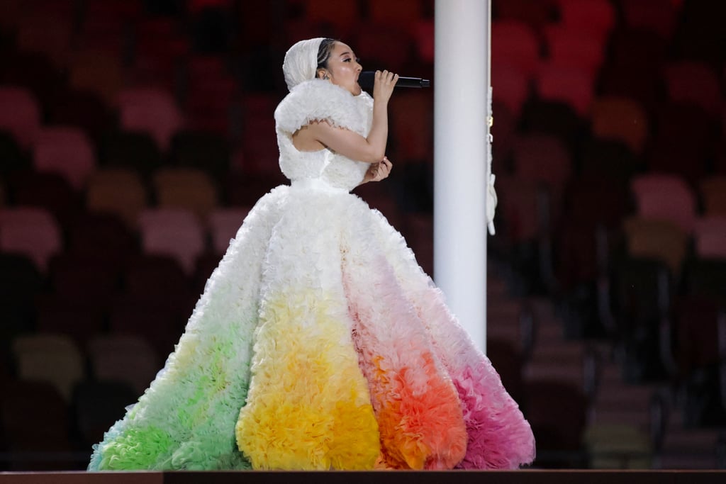 Misia's Rainbow Tomo Koizumi Gown During Tokyo Olympics