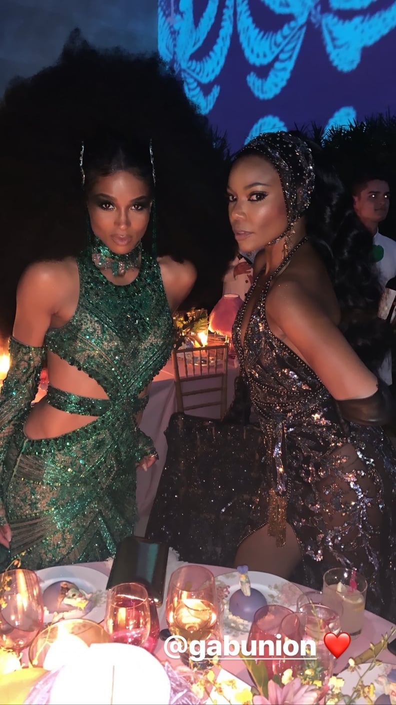 She and Gabrielle Union Posed Together at the Dinner Table