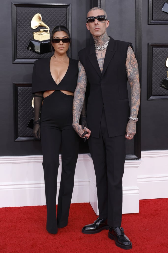 Kourtney Kardashian and Travis Barker's Grammys Outfits 2022