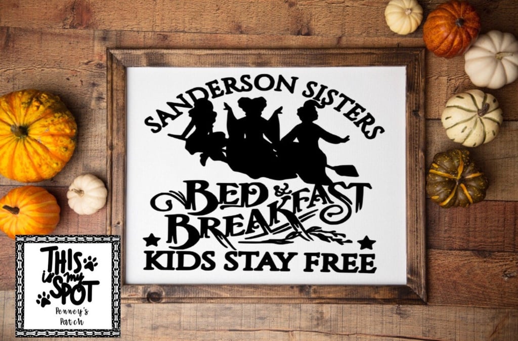 Sanderson Sisters Bed and Breakfast Halloween Decor Hocus Pocus Home