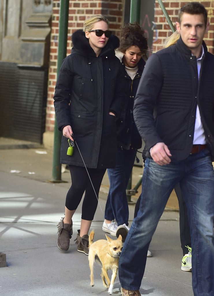 Jennifer Lawrence With Dog and Bodyguard in NYC | Pictures
