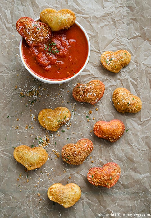 Fried Ravioli Hearts