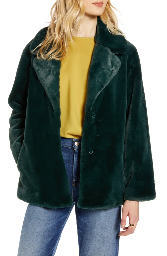 Halogen® Faux Fur Coat