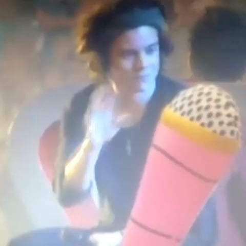 When He Caught the Kiss That a Fan Blew
