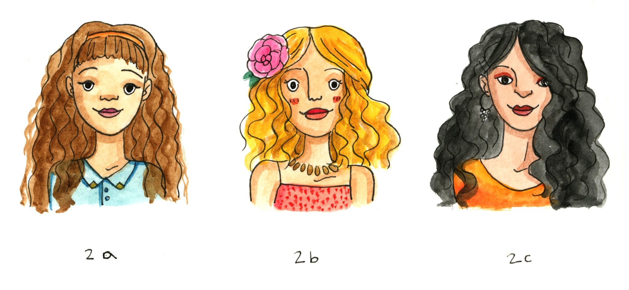 Type 2: Cheveux ondulés