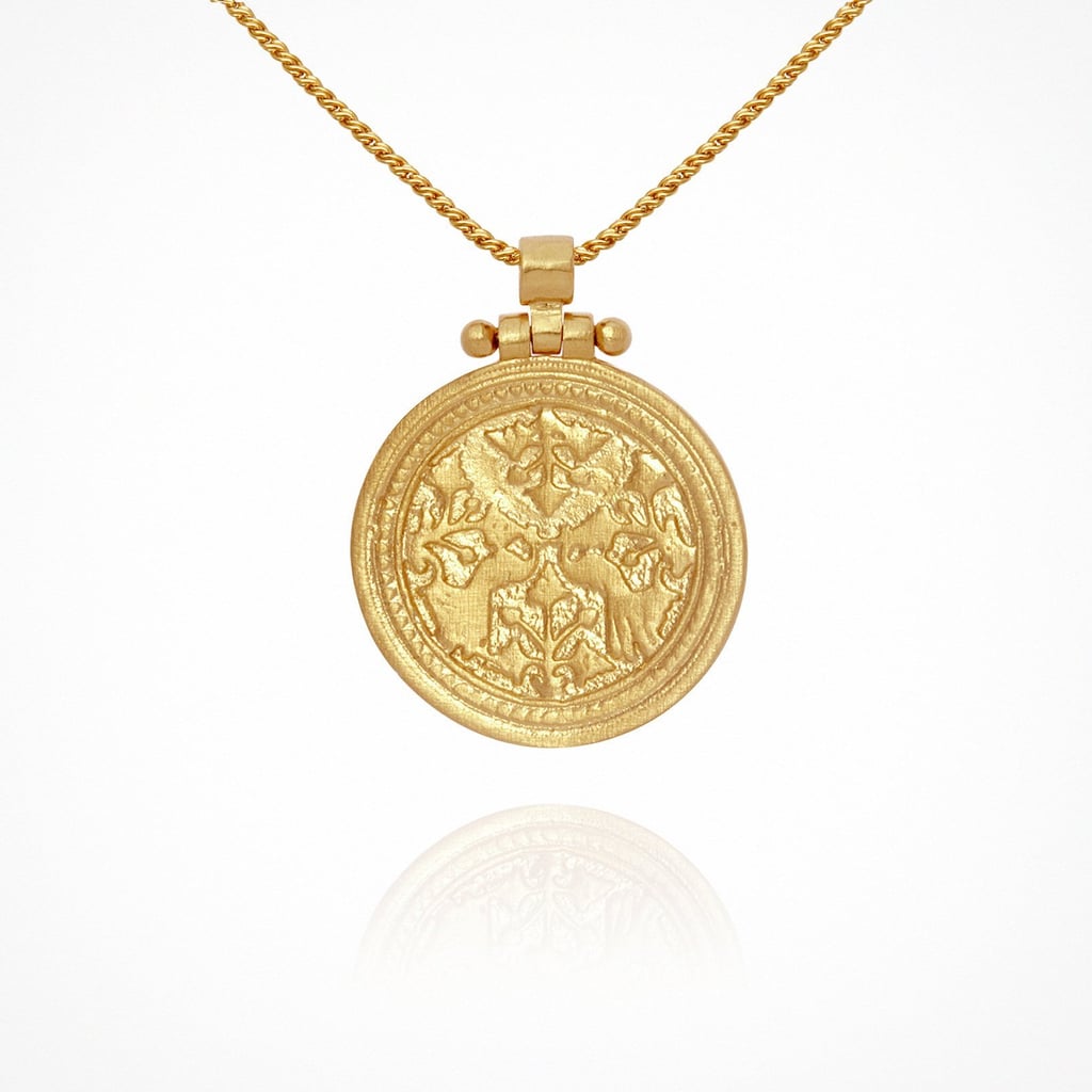 Temple Of The Sun Peacock Necklace Gold