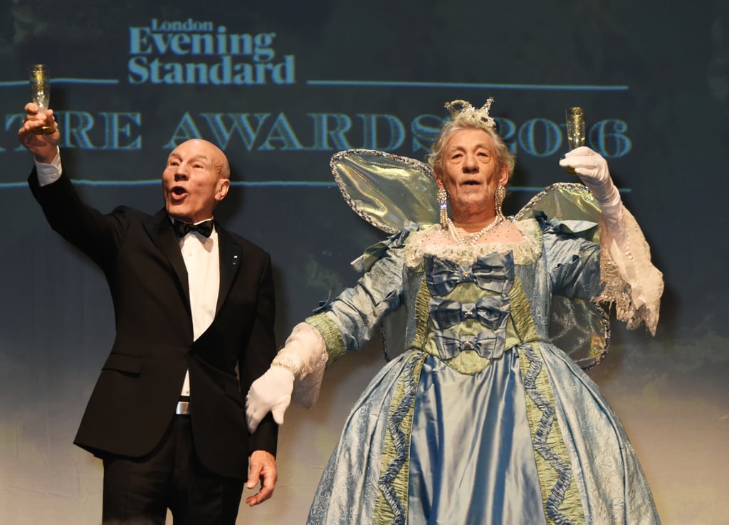 Ian McKellen and Patrick Stewart at Evening Standard Theatre