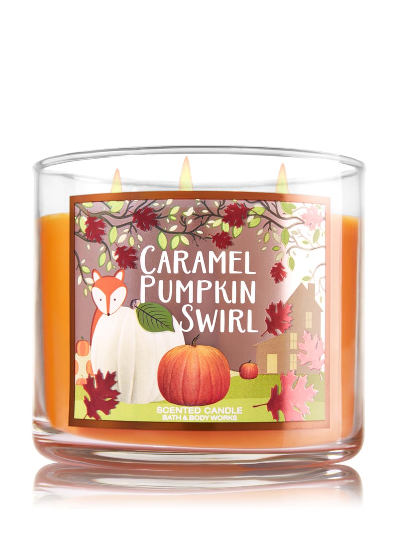 Bath & Body Works Scented 3-Wick Candle in Caramel Pumpkin Swirl