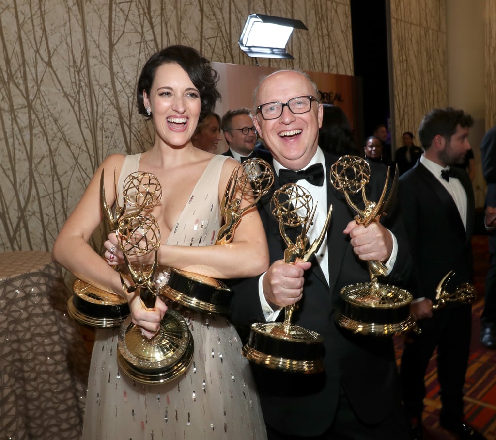 Phoebe Waller-Bridge and Harry Bradbeer at the 2019 Emmys