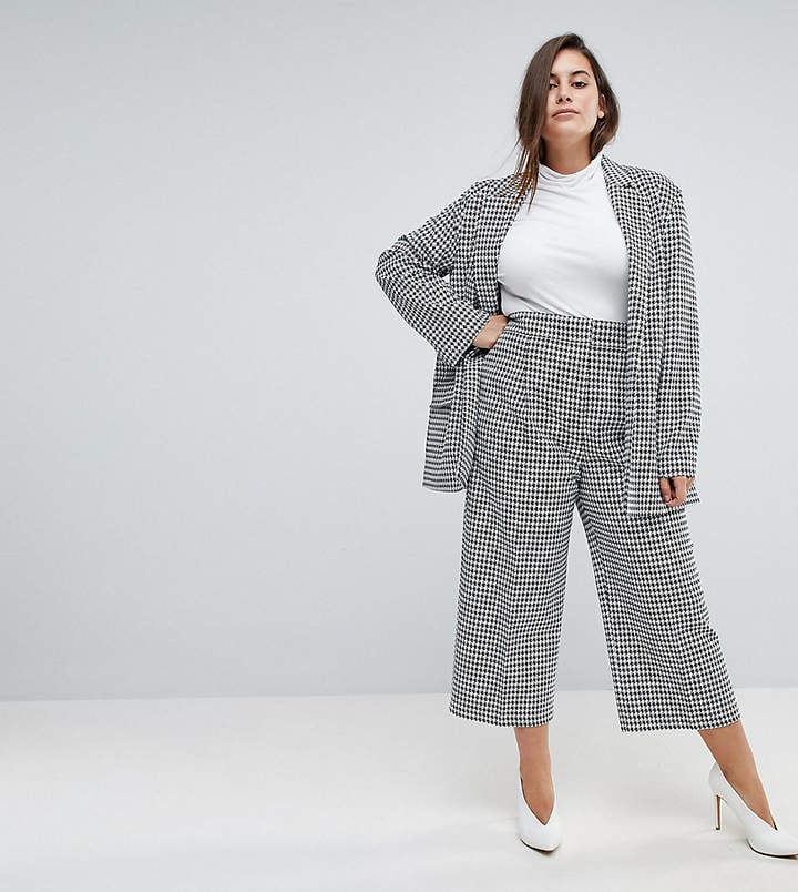 Asos Tailored Houndstooth Longer Length Culotte