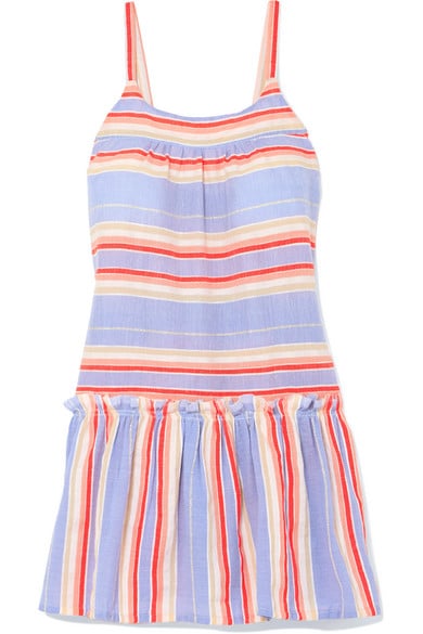 LemLem Fiesta Ruffled Striped Cotton-Blend Gauze Minidress