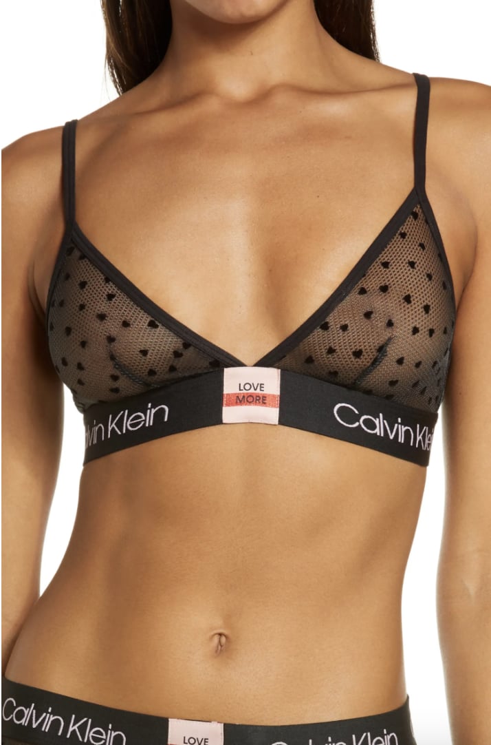 Calvin Klein Dot Mesh Triangle Bralette
