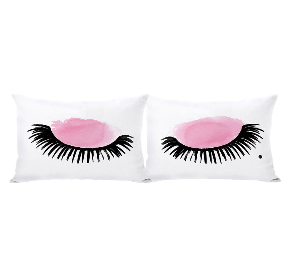 Eyelashes Watercolor Pillows