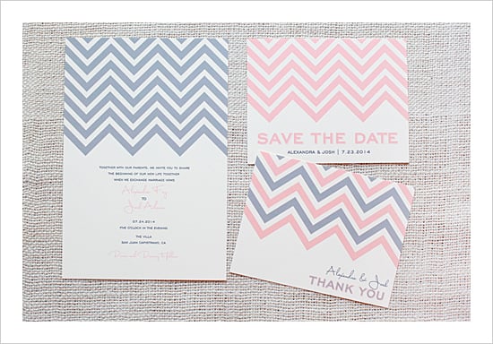 Chevron Wedding Invitation