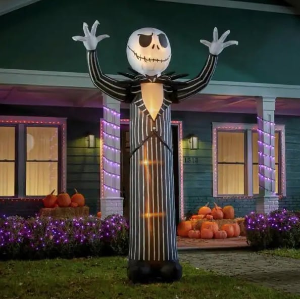 10Foot Animated Reaching Jack Skellington Halloween Inflatable Home