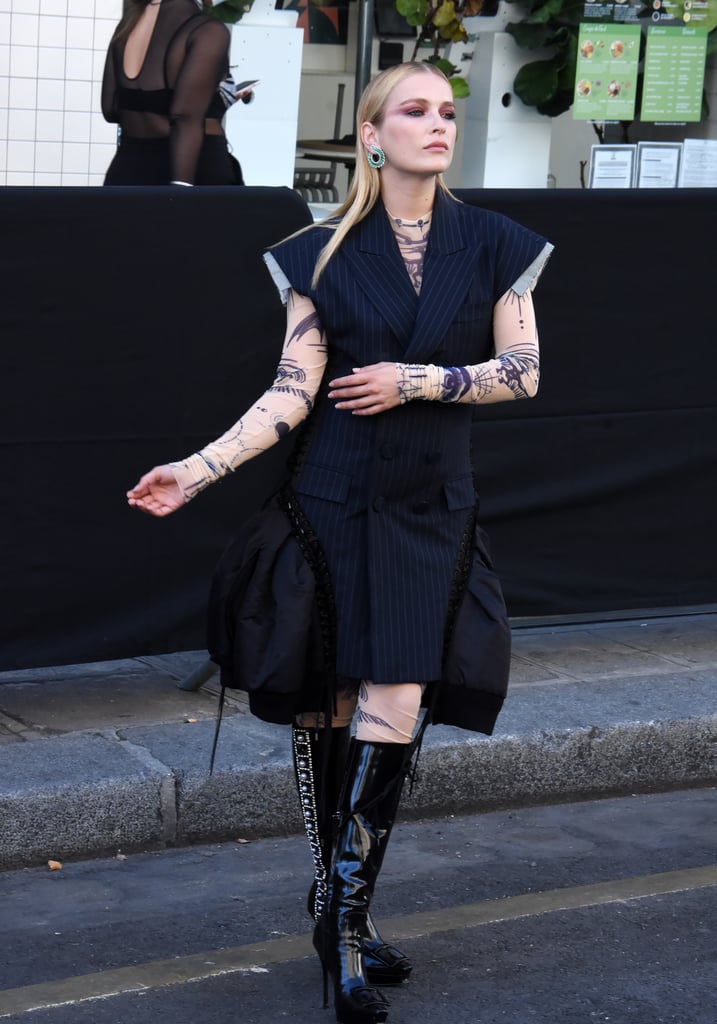 Camille Razat at Jean Paul Gaultier During Paris Couture Week