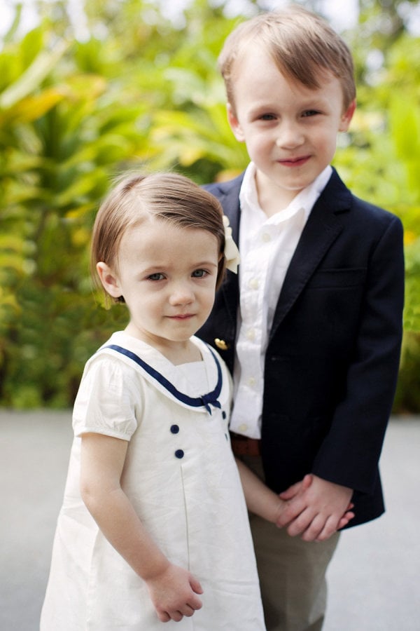 Adorable Flower Girls and Ring Bearers Kissing