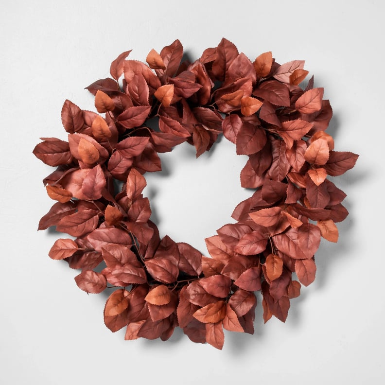 Faux Rust Aspen Leaves Wreath