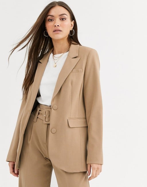 Warehouse Crepe Blazer in Camel