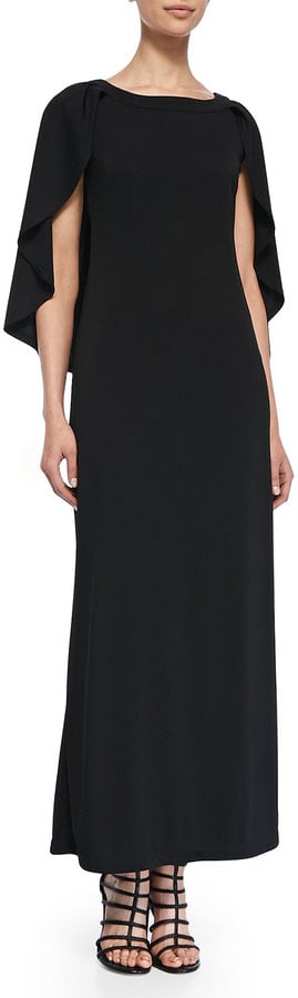 Melissa Masse Long Cape Dress