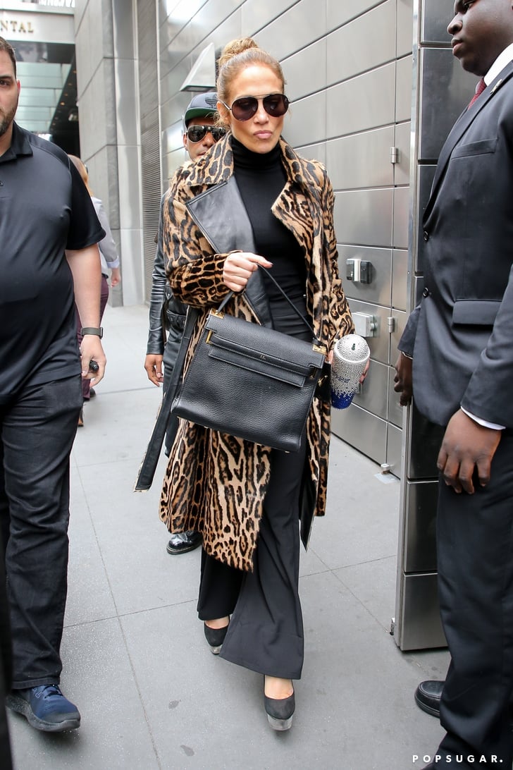 Jennifer Lopezs Leopard Trench Coat Popsugar Fashion Photo 2